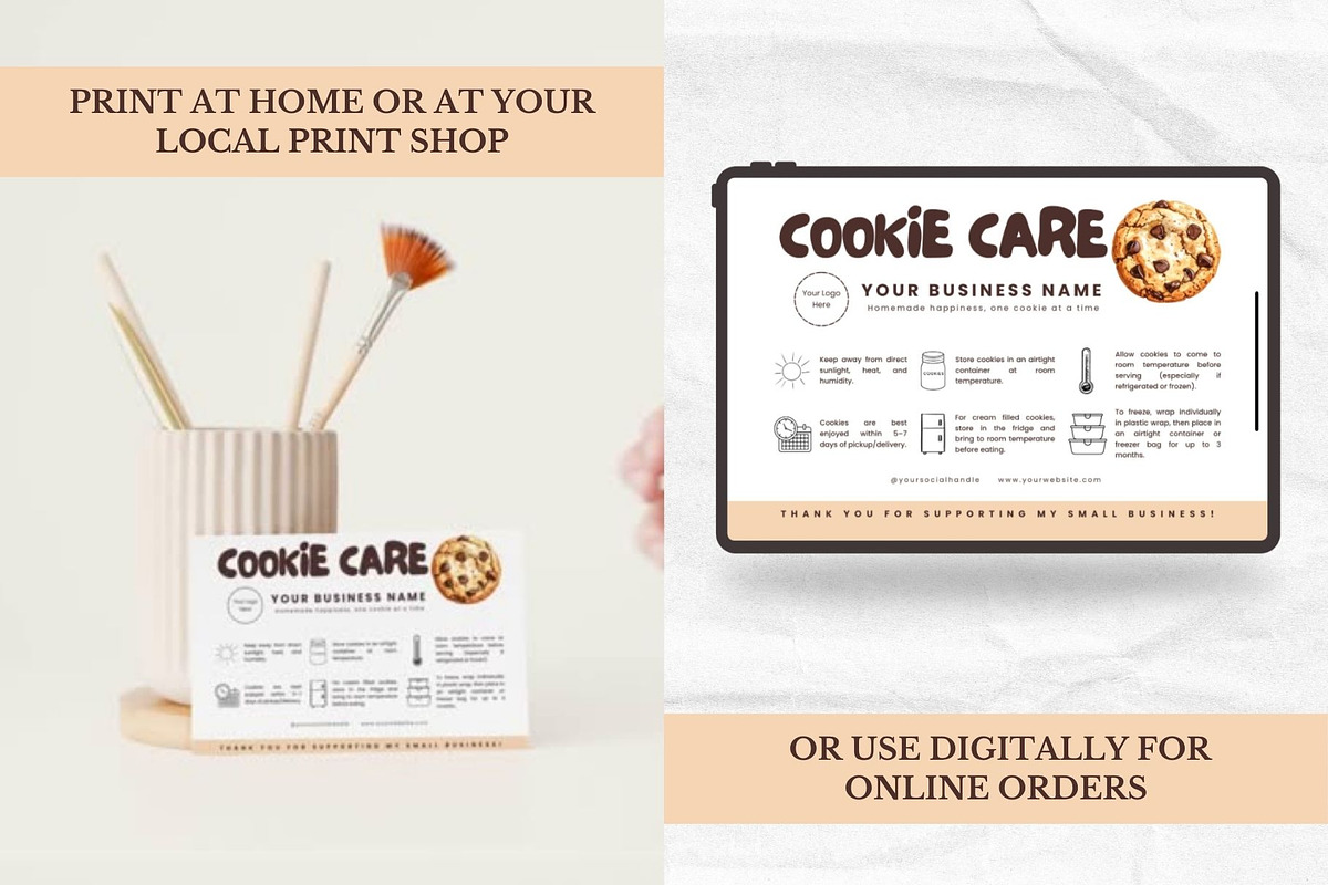 Cookie Care Form Editable Template, a Stationery Template by Anna Design Studio (Photo 5 of 7)