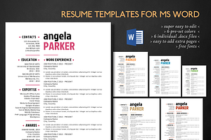 Simple 3 In 1 Word Resume Pack