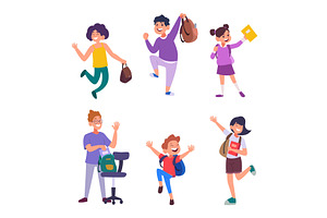 Students. Male and female school, an Object Illustration by Onyx
