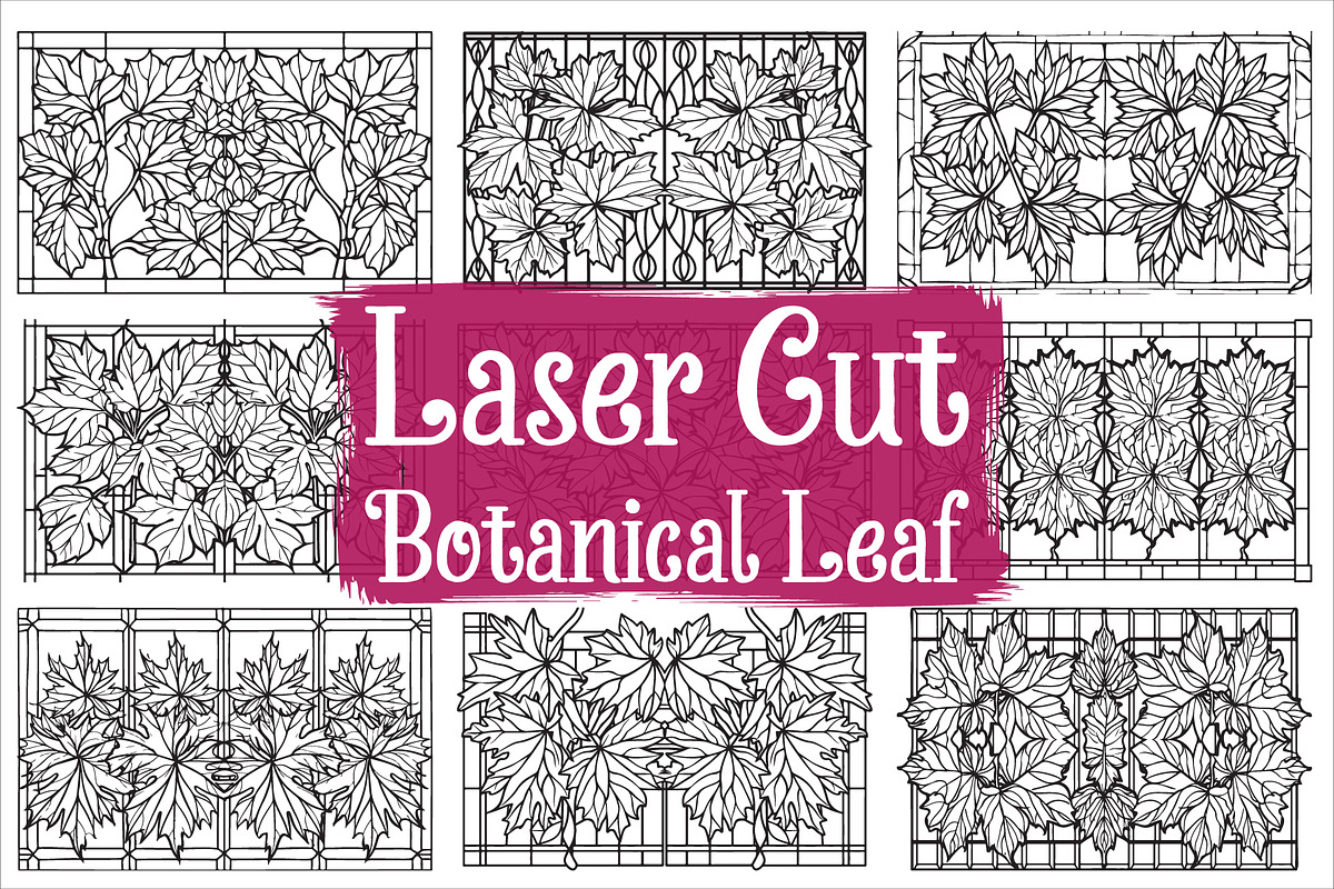 Decorative Botanical Leaf Panel, an Illustration by Designs_River (Photo 9 of 10)