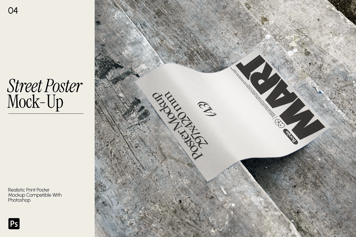 Street Poster Mock-Up 04, a Mockup by Pipello Grafik (Photo 1 of 4)