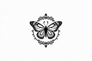 Rose Butterfly Wreath Silhouette —, an Illustration by Amazin_art (Thumbnail 13 of 25)