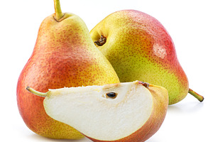 Pears and pear slice isolated, a Food & Drink Photo by Volff
