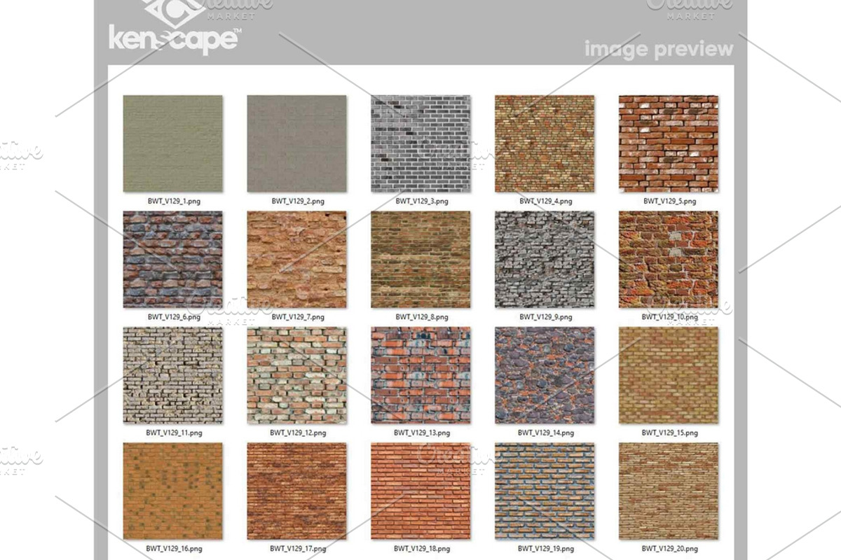 20 Seamless Brick Wall Textures, an Architecture Photo by KenScape (Photo 3 of 3)