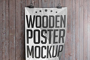 Wooden Poster Mockup, a Print Template by CREATIVE DUDE (Thumbnail 1 of 9)