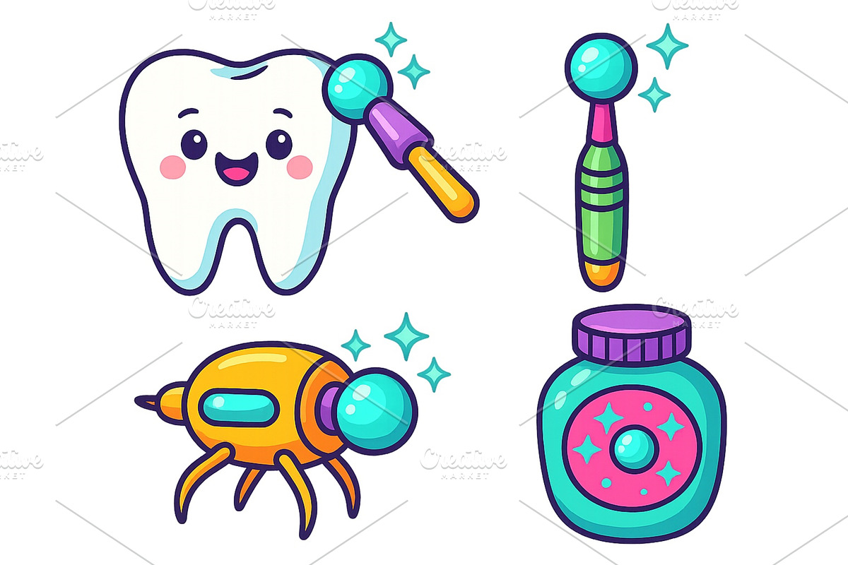 Bright and colorful dental, an Illustration by ZinetroN