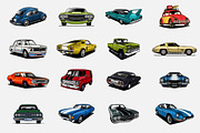 Classic Car Vector Pack vol 3, a Transportation Illustration by The BolzStudio (Thumbnail 12 of 13)