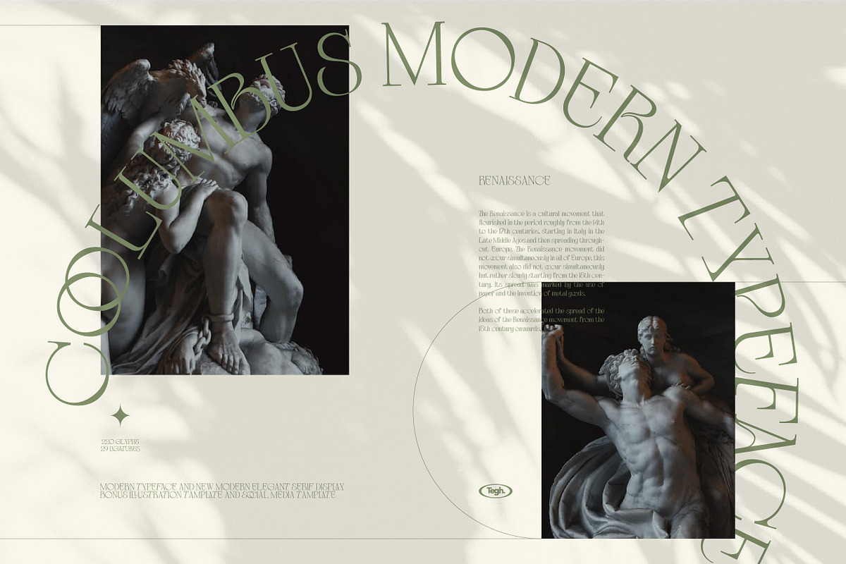 Coolumbus modern serif font, a Serif Font by Tegh co. (Photo 8 of 17)