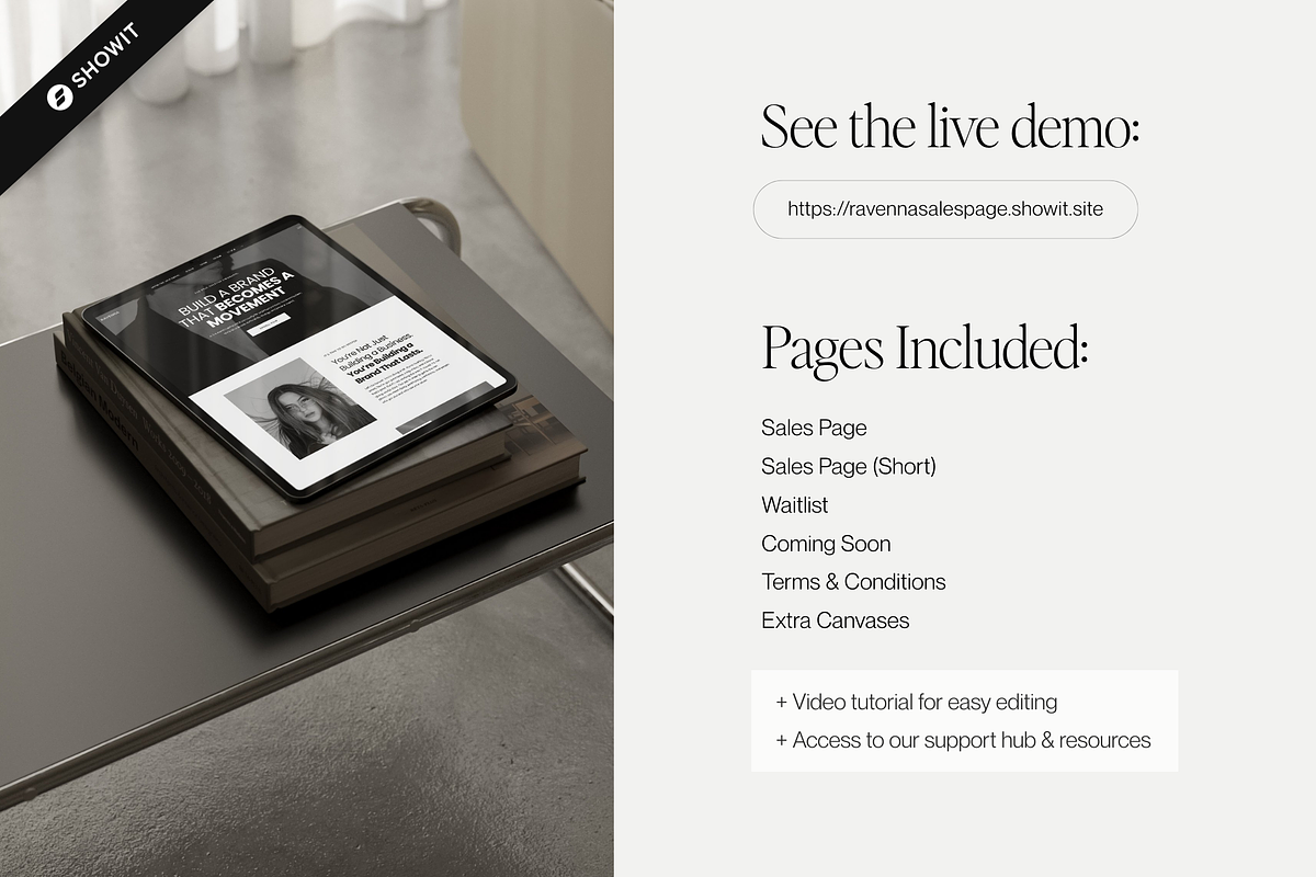 Showit Sales Page Template | Ravenna, a Websites & App Template by Designorina (Photo 2 of 8)