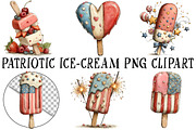 Patriotic Ice-Cream PNG Clipart, an Illustration by OK Design (Thumbnail 2 of 6)