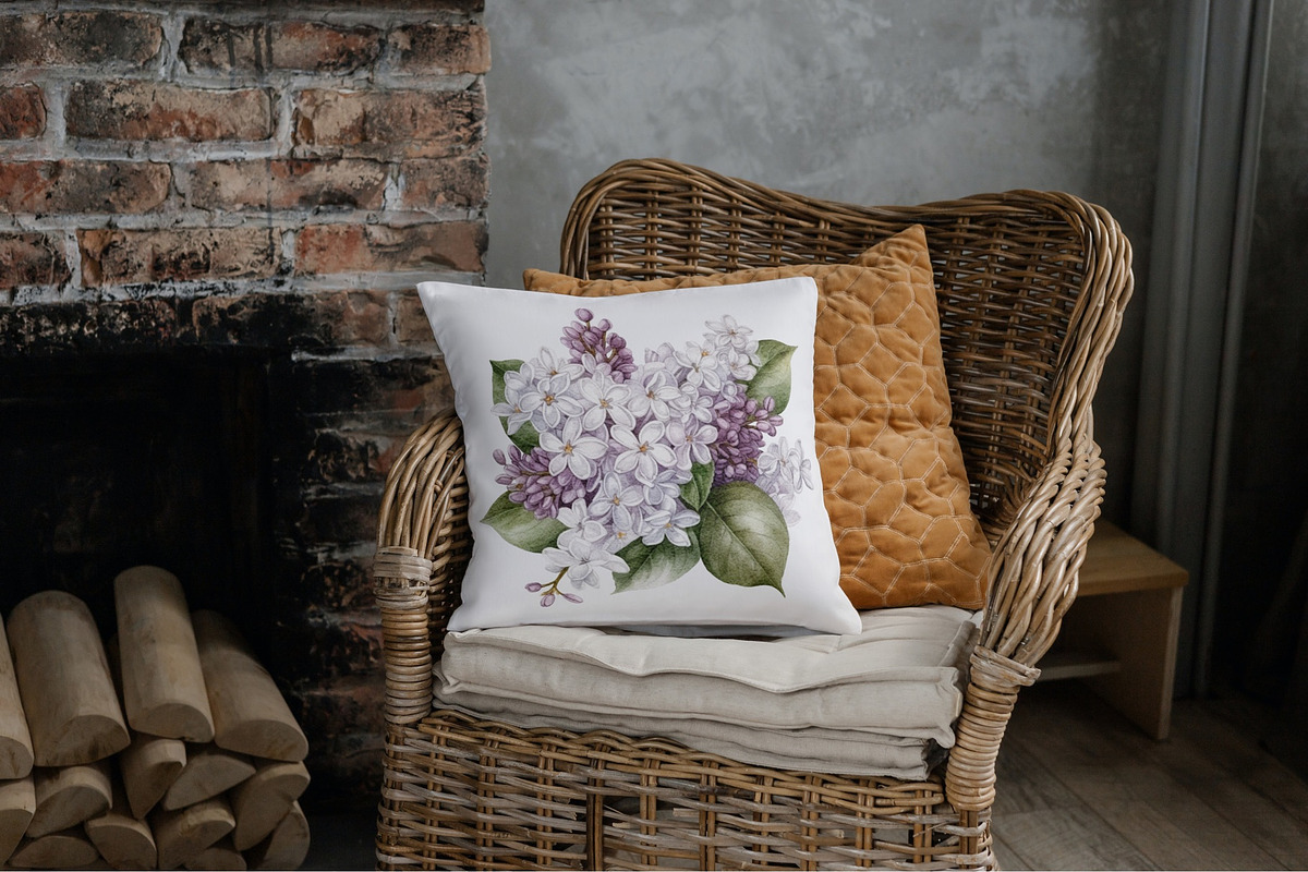Lilac Flowers watercolour, an Illustration by TheCuteShop (Photo 3 of 7)