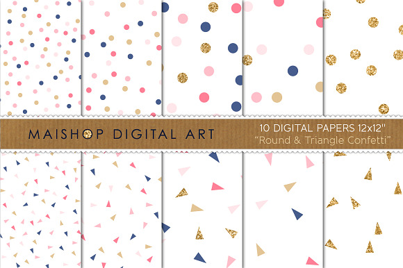 Digital Paper - Confetti preview 4