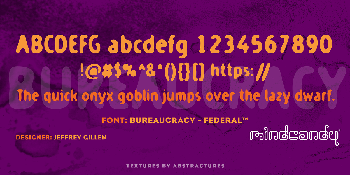Bureaucracy™, a Font by MINDCANDY (Photo 3 of 4)