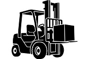 Forklift truck silhouette, a Transportation Illustration by abu67222 (Thumbnail 7 of 13)