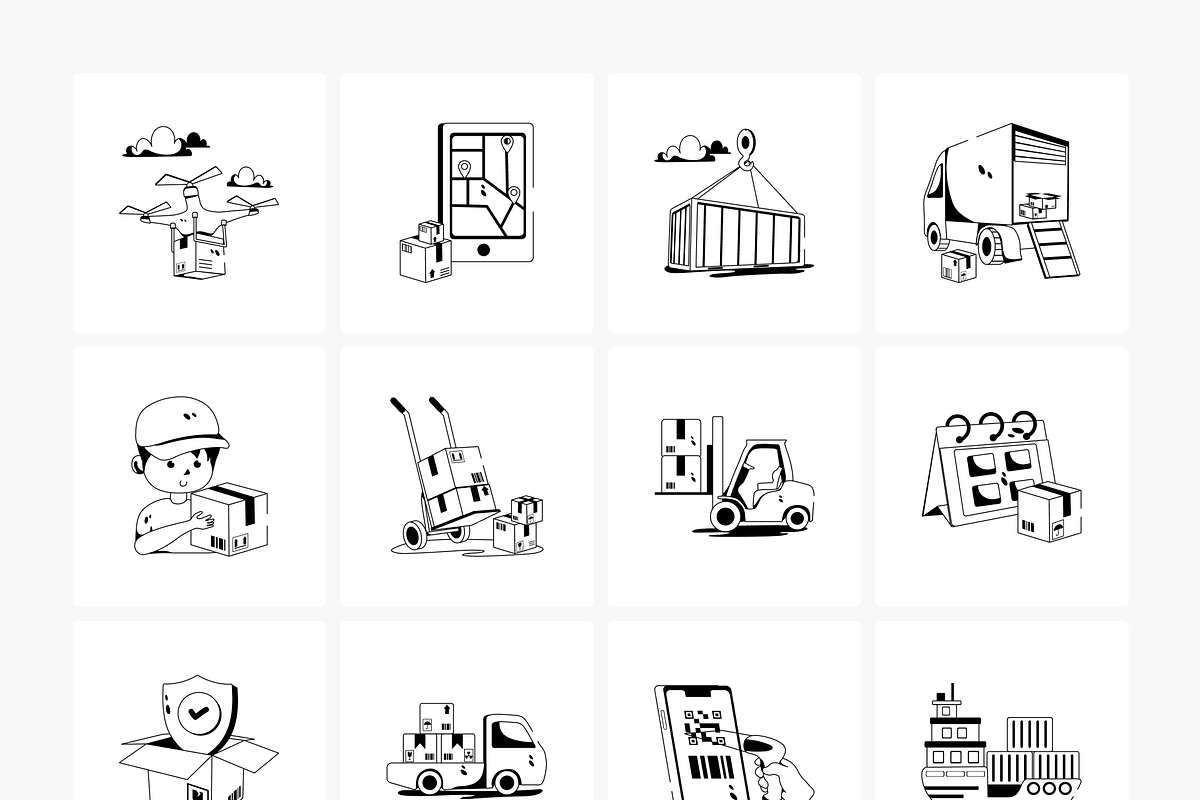 Animated Shipping and Logistics Icon, a Duotone Icon by Prosymbols (Photo 8 of 11)