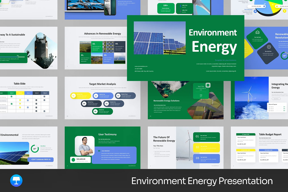 Environment Energy Keynote Templates, a Presentation Template by Fit-tee (Photo 1 of 2)