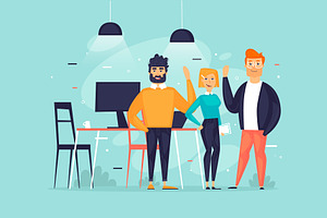 Teamwork, start-up, business.