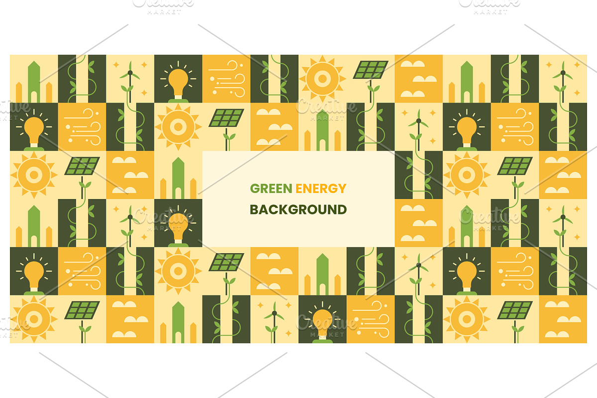Green energy background, a Decorative Illustration by Creative Backgrounds