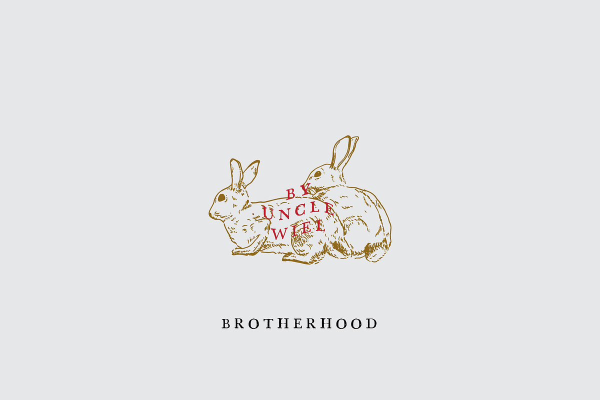 VINTAGE RABBIT LOGO & ILLUSTRATION, a Branding & Logo Template by Uncle Wiel (Photo 2 of 13)