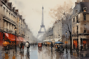 Eiffel Tower in Paris, France, AI Ge, a Photo by Iftikhar Alam