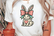 Bunny with Bow Sublimation PNG Easte, an Illustration by DreamPrint404 (Thumbnail 7 of 7)