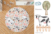 Watercolor Farm Collection, an Animal Illustration by MayaNavits (Thumbnail 2 of 6)