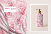 Pink Roses Watercolor Pattern, a Pattern Graphic by Gribanessa (Thumbnail 2 of 4)