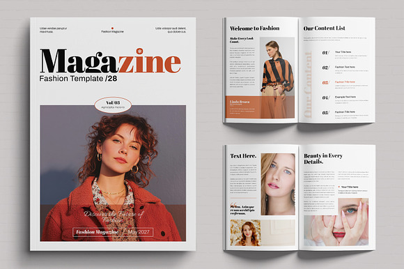 Elegant Fashion Magazine Template preview 7