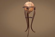 Vintage globe, a Furniture 3D Model by Snji | 3D Models (Thumbnail 4 of 6)