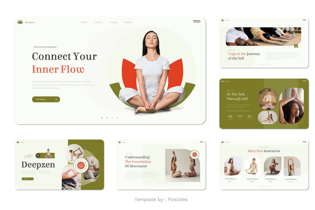 Yoga Studio & Meditation PowerPoint, a Presentation Template by Pixslides (Photo 2 of 6)