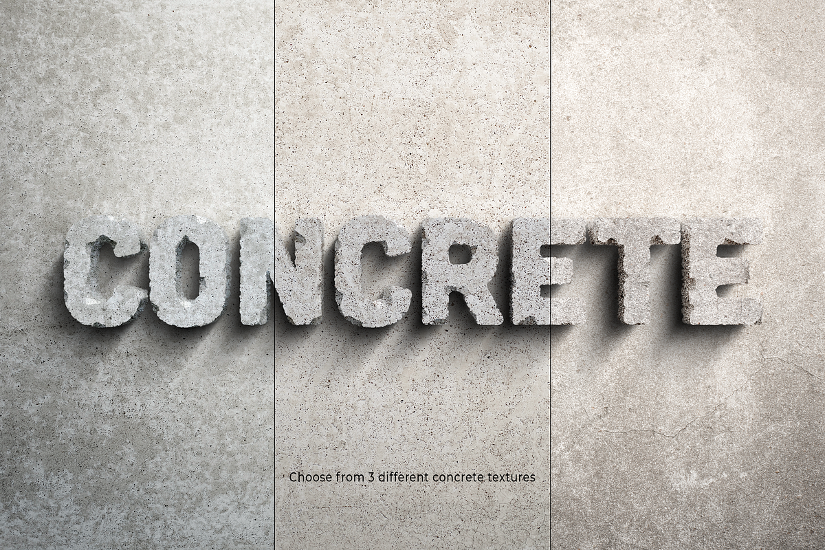 Concrete Text Effect Photoshop Action