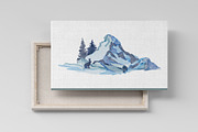 Watercolor winter mountains, a Seasonal Illustration by mArtstore (Thumbnail 7 of 8)