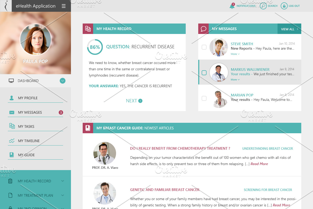 Health Web App, an App Template by Creatiph Market (Photo 2 of 2)