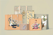 Watercolor vintage sewing kit, an Illustration by AkvarelRiver (Thumbnail 9 of 15)
