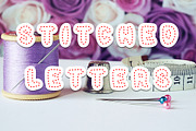 Stitched Letters SVG Font, a Font by vladocar (Thumbnail 1 of 6)
