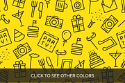 16 Party Icons + Seamless Pattern, an Outline Icon by chewkotski (Thumbnail 5 of 6)