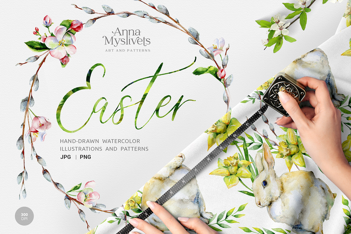 Easter illustrations & patterns, a Decorative Illustration by Anna Myslivets Art (Photo 1 of 9)