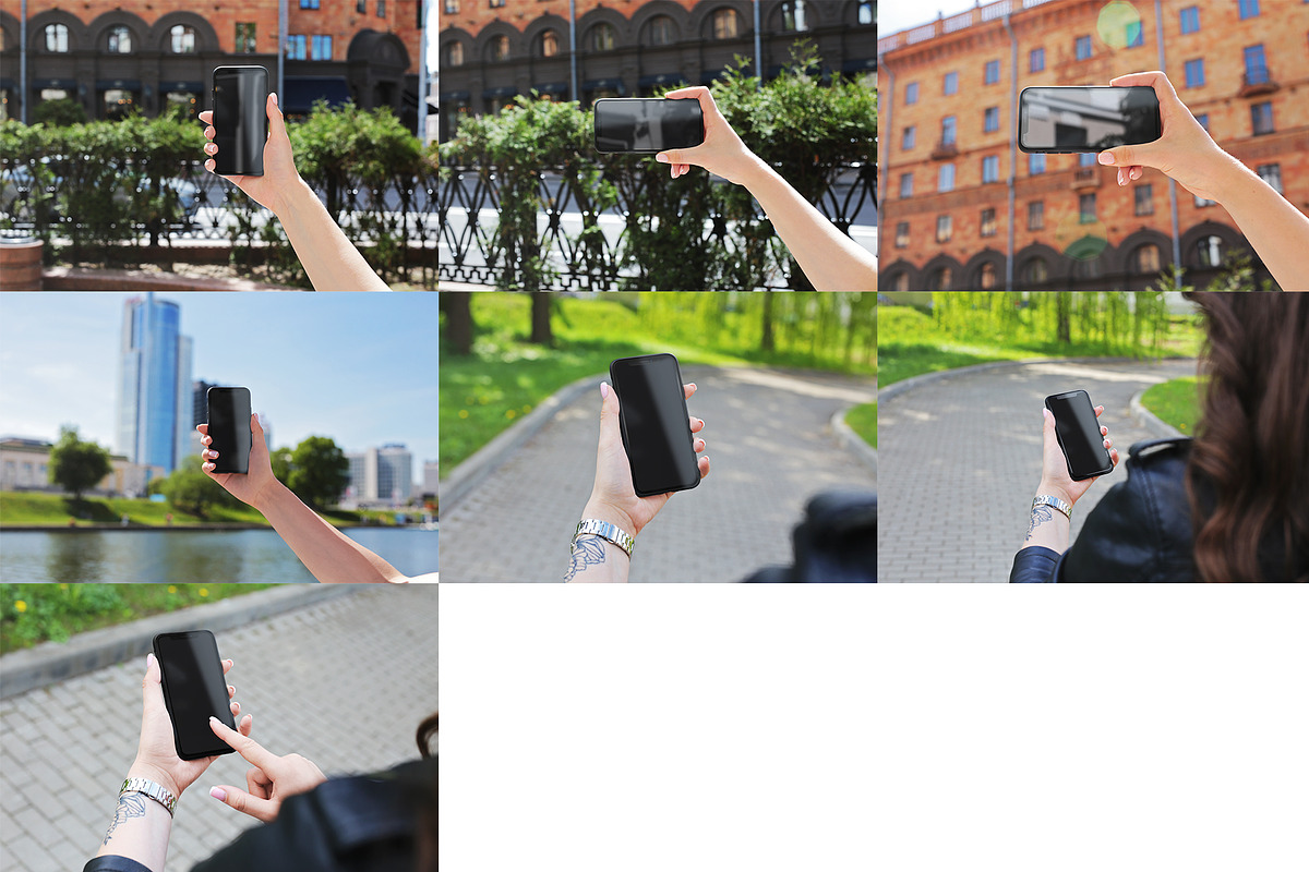 iPhone X in Hands City PSD Mockups, a Product Mockup by Hi, Mock-Up! (Photo 17 of 17)