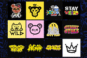 Graffiti Bundle – Vector Set, a Decorative Illustration by Slavko Kahovsky (Thumbnail 5 of 5)