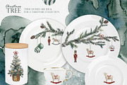 Christmas Tree Clip Art Collection, a Seasonal Illustration by RushkinaAntonina (Thumbnail 5 of 8)