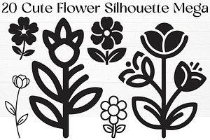 Cute Flower Silhouette Mega, an Object Graphic by Creativeshirt