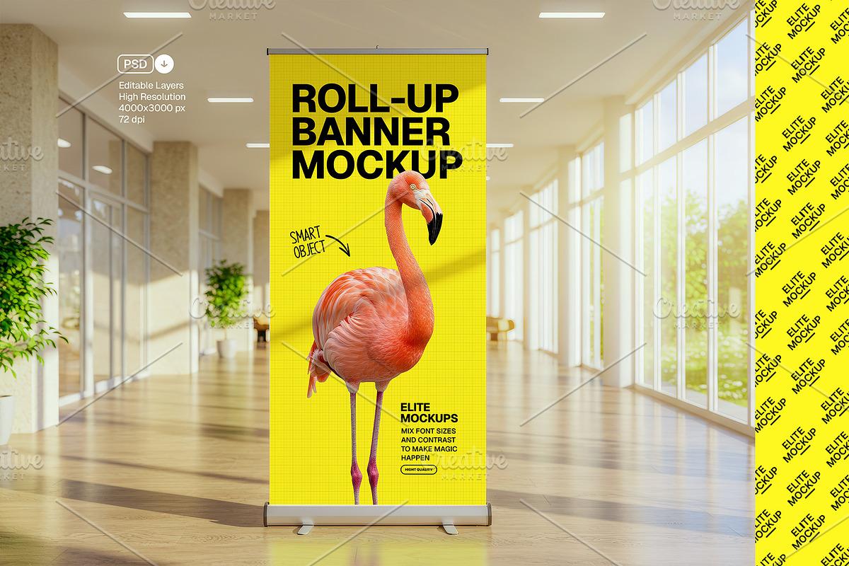 High-Impact Roll-up Banner Mockups i, an Advertising Mockup by Elite Mockups (Photo 2 of 5)