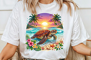 Sea Turtle Png, Summer Png, Beach, a Seasonal Illustration by Sublimation Artist (Thumbnail 4 of 9)