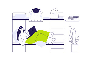 Study in the dormitory isolated