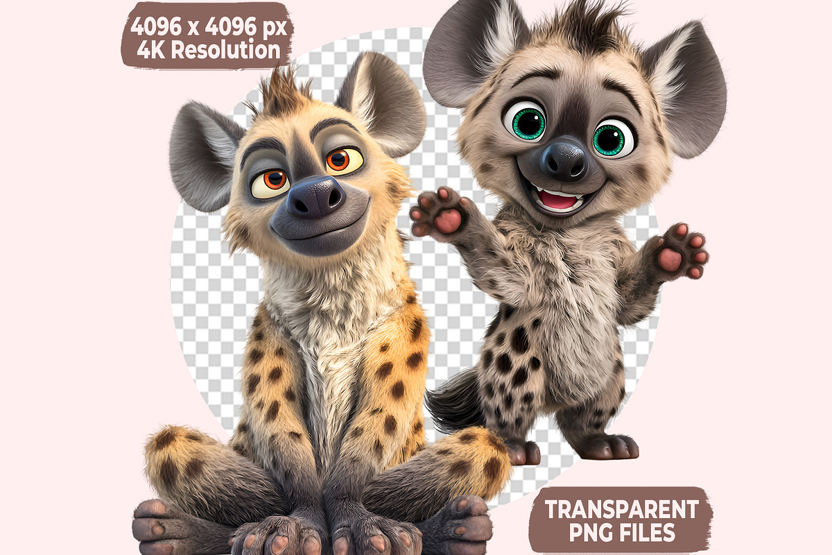 Hyenas PNG Clipart Bundle, a Graphic by M9 Design (Photo 9 of 10)