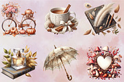Hand-drawn Coquette Autumn Clipart, an Illustration by SVGArt (Thumbnail 4 of 8)