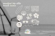 beach icons vector kit, an Object Graphic by sandbarsipclub (Thumbnail 1 of 2)