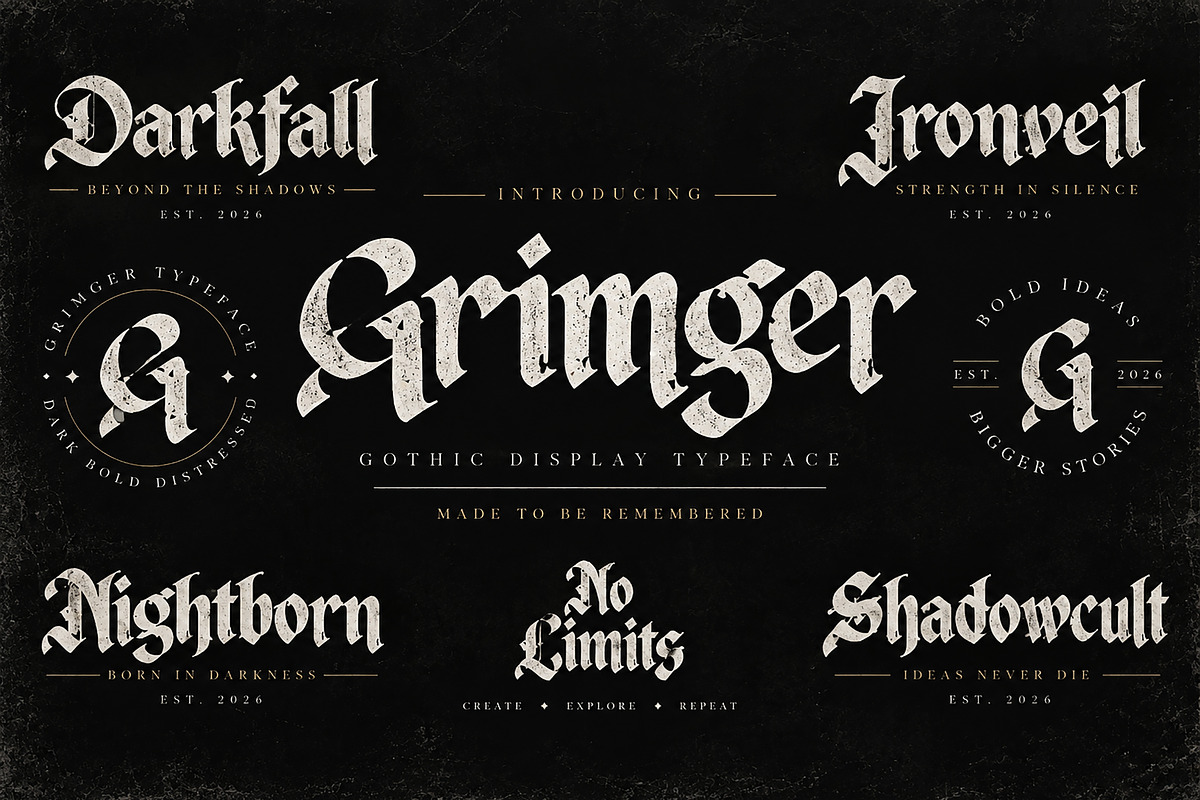 Grimger, a Blackletter Font by Wow Magic (Photo 3 of 5)
