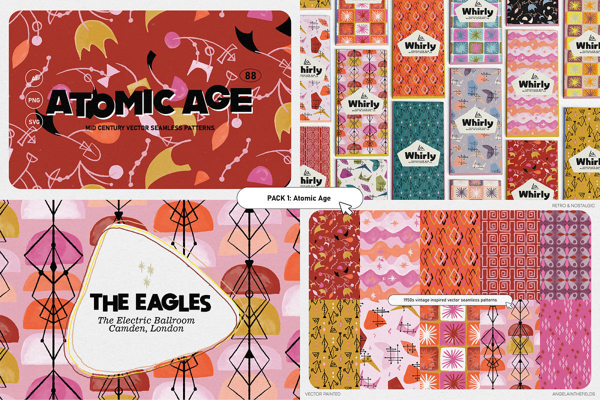 Retro Pattern Library 80% OFF, a Pattern Graphic by angelainthefields (Photo 3 of 25)