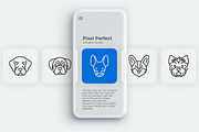 Dog Breeds 20 Thin Line Icons Set, an Outline Icon by Alex Blogoodf (Thumbnail 5 of 11)